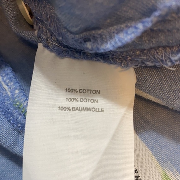 💰J.Crew  100% Cotton blue and green button down shirt - Picture 4 of 6